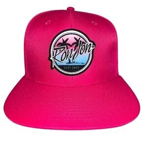 Ron Jon Surf Flat Bill Hat Neon Pink